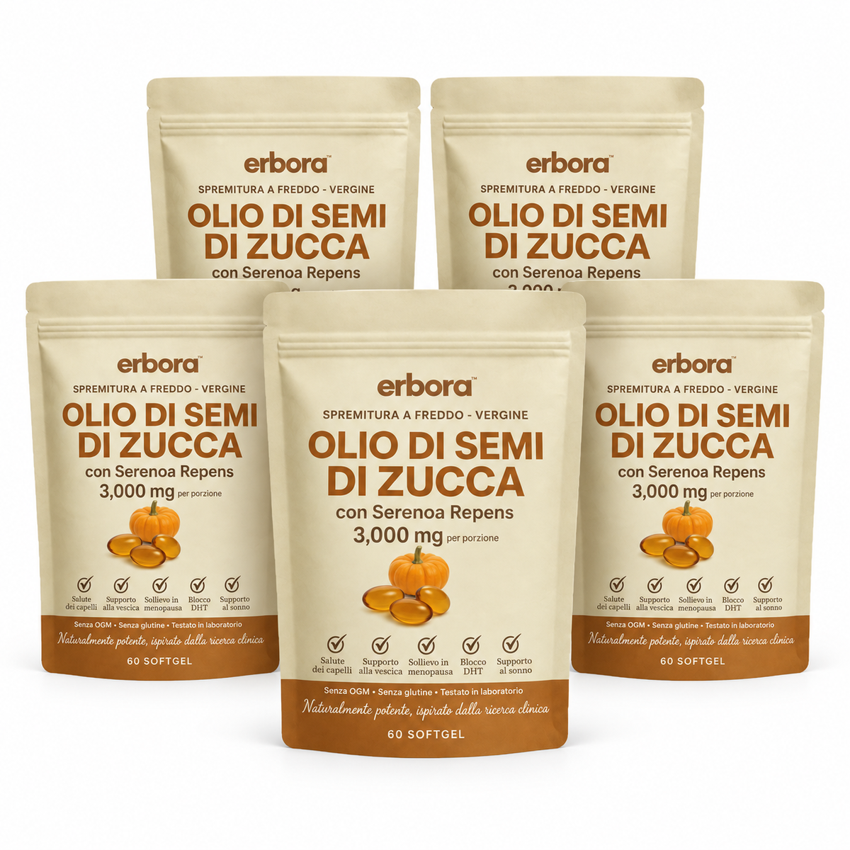 Erbora+ Capsule Molli di Olio di Semi di Zucca