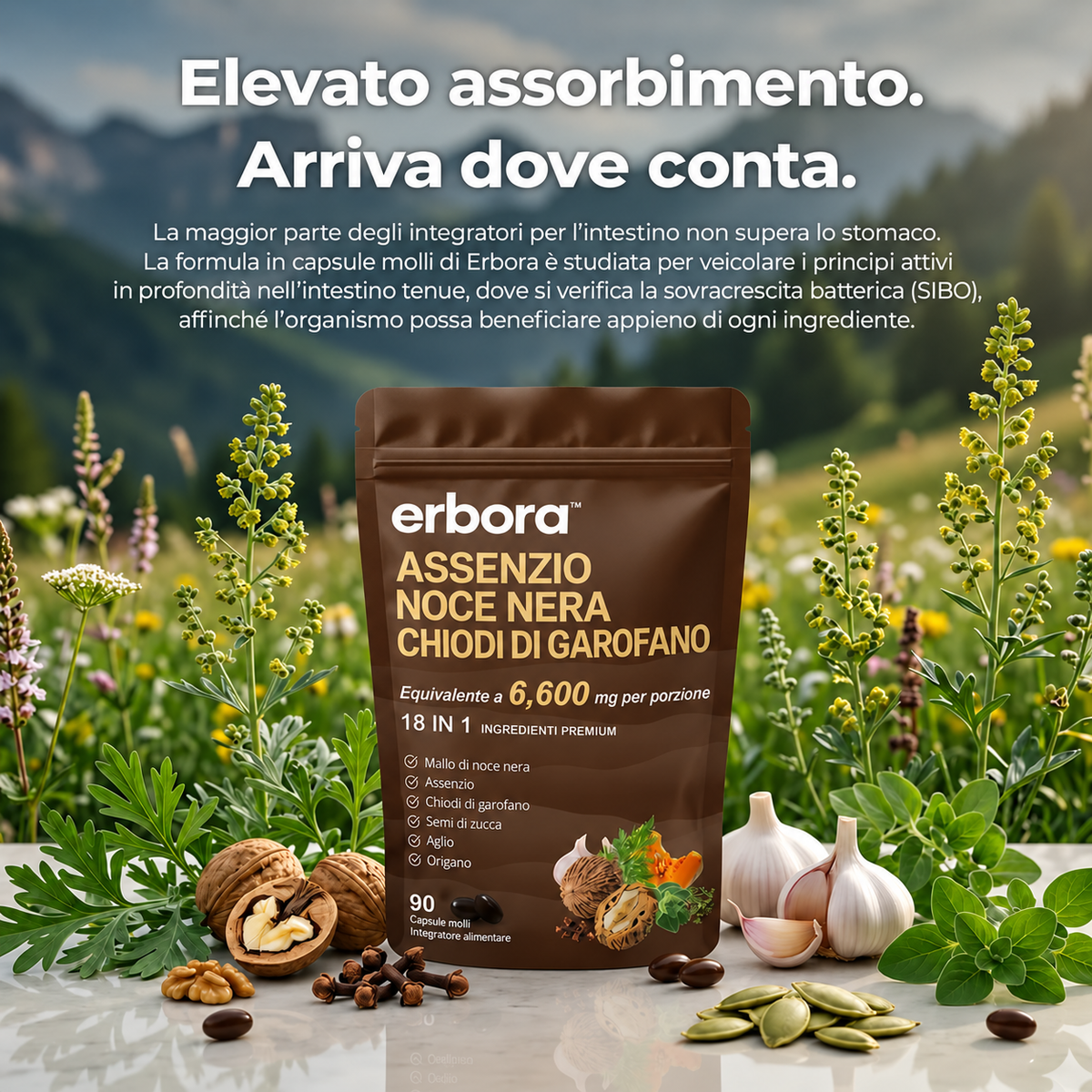 Erbora+ 18-IN-1 | Elimina Parassiti e Larve Nascosti