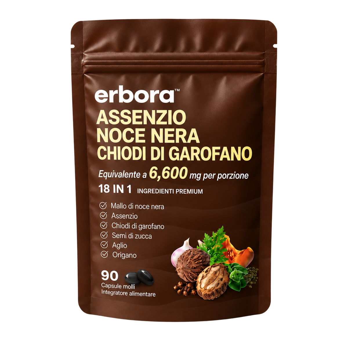 Erbora+ 18-IN-1 | Elimina Parassiti e Larve Nascosti
