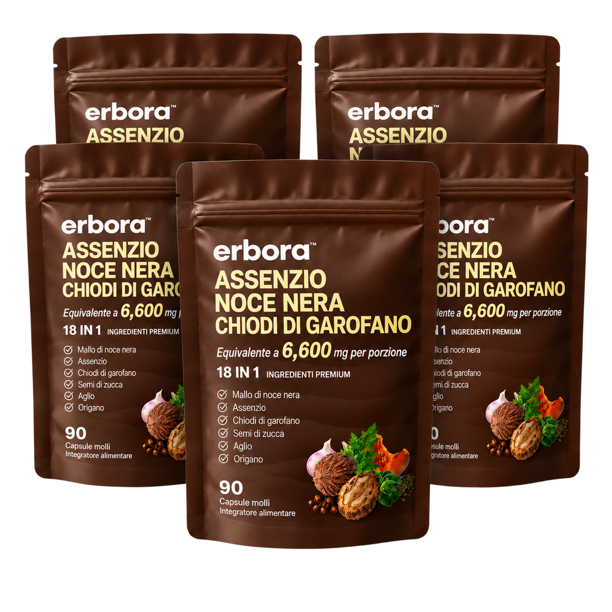 Erbora+ 18-IN-1 | Elimina Parassiti e Larve Nascosti