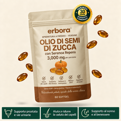 Erbora+ Capsule Molli di Olio di Semi di Zucca